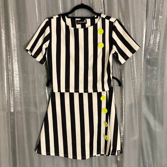 Sourpuss Dresses & Skirts - stripped skort modette set